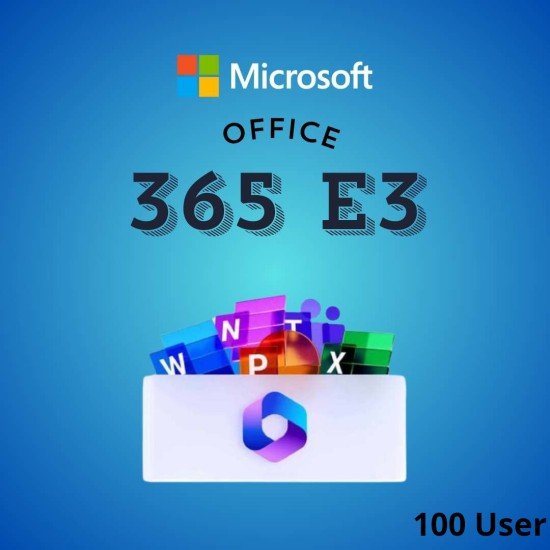 Microsoft Office 365 E3 - 100 User for 1 Year [Retail Online]