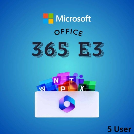 Microsoft Office 365 E3 - 5 User for 1 Year [Retail Online]