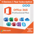 Microsoft Office 365 A3 Account Valid for 5 Devices 1 Year