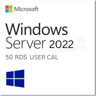 Windows Server 2022 Remote Desktop Services User connections (50) CAL Windows Server 2022 Remote Desktop Services User connections (50) CAL